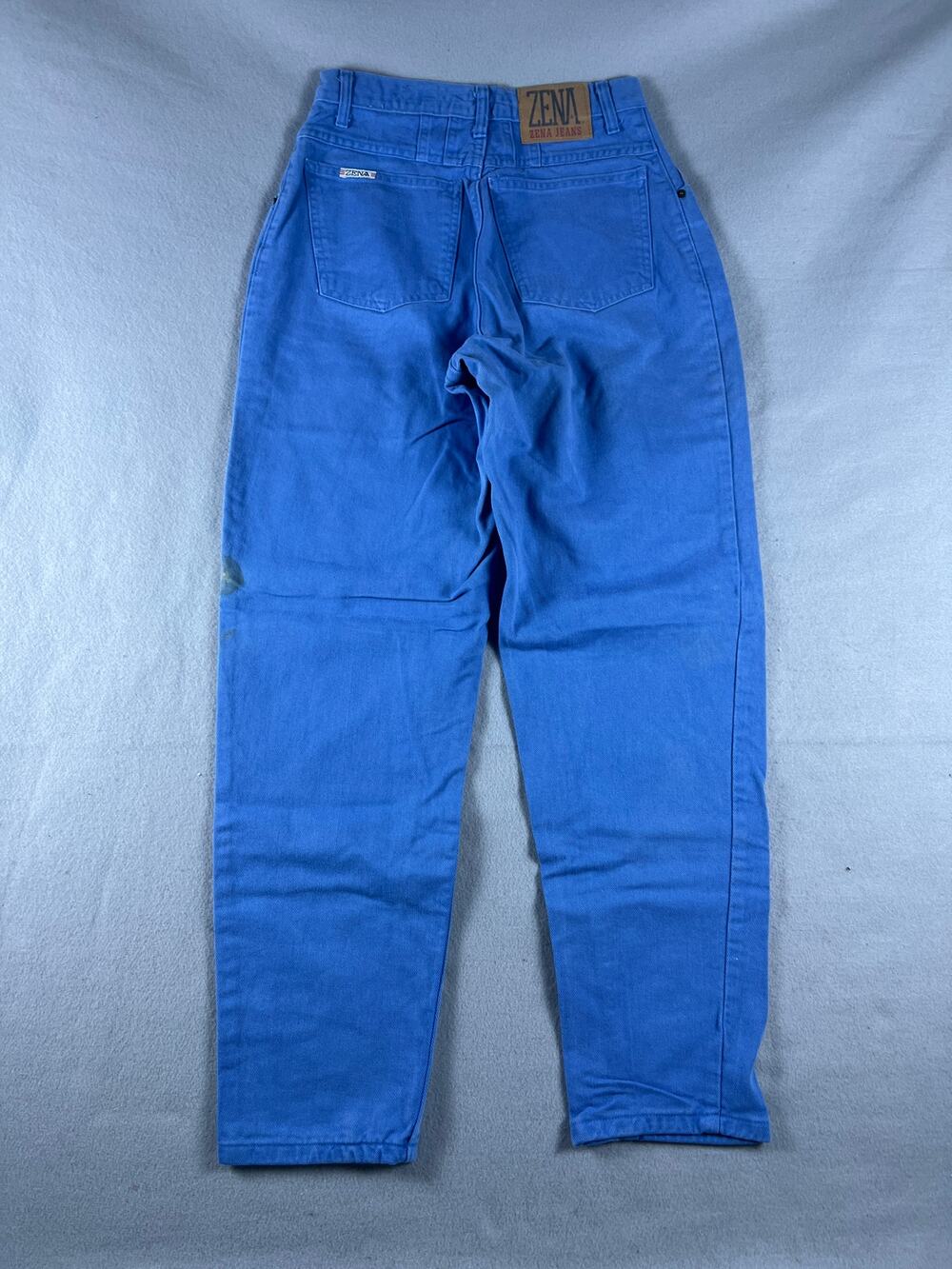 Vintage Zena Jeans Womens 10 Blue High Waisted Tapered Leg Denim Classic 80s 90s